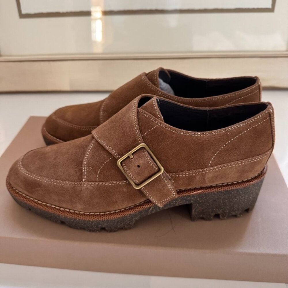 Donald Pliner Elayna Suede Monk Strap Oxford Shoe – NEW  IN BOX